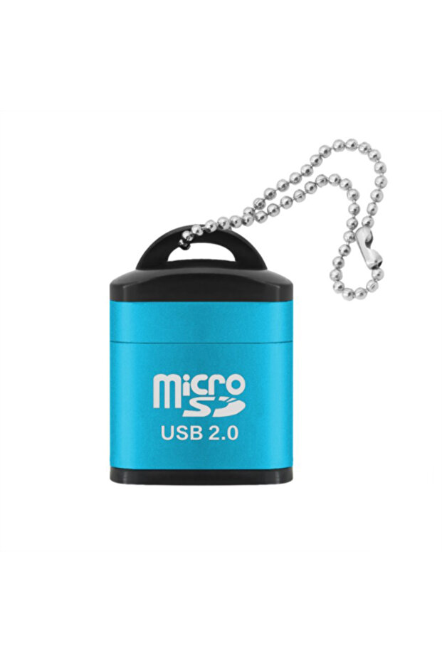 Blue USB Micro SD Card Reader Chain TF Card Writer Mini Extend Memory Dongle Car Speaker Adapter Com
