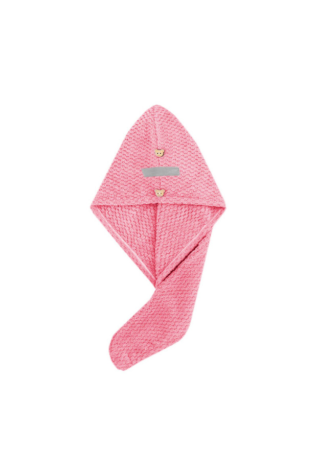 pink-1pc Women'S Quick-Dry Microfiber Headscarves - Hair Drying Cap, Absorbent Pineapple Coral Fleec