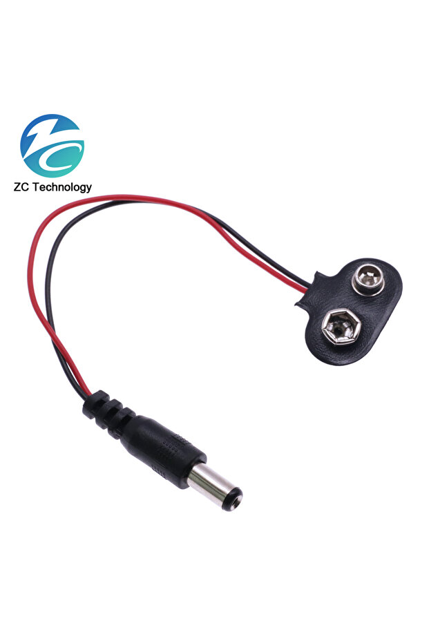 DC 9V Battery Button Power Cable Battery Buckle Snaps Power Cable Connector DC5.5*2.1 For Arduino