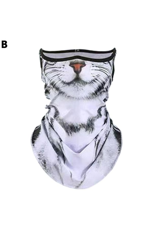 B 3D Cute Animal Balaclava Motorcycle Motocross Ski Snowboard Hat Helmet Liner Cat Dog Biker Neck W.