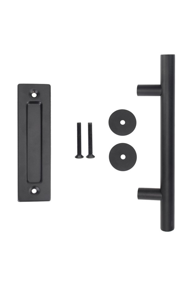 Black For Cabinet Cupboard Pull Flush Recessed Wood Door Handle Sliding Barn Door Handle Furniture H