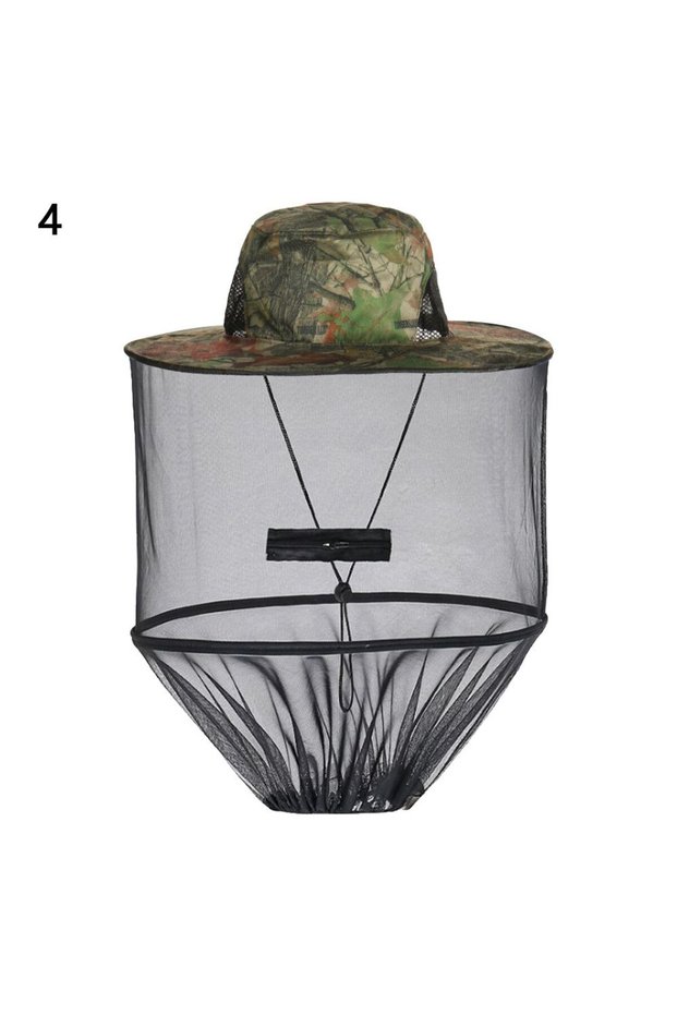 4 Mosquito Hat With Hidden Net Mesh Repellent Protection Insect Bee Protection Men Women Outdoor Sun