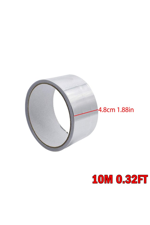 48mmx10m Aluminum Foil Heavy Duty Tape High Temperature Sealing for HVAC Air Ducts Metal Repair Foam