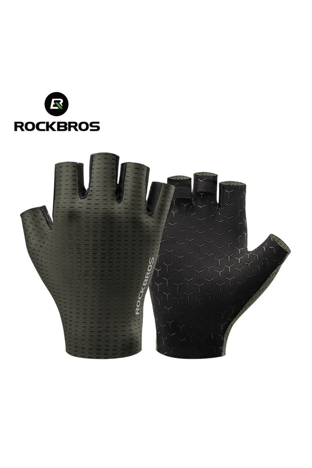 M S376-GR Bike Gloves Half Finger MTB Cycling Gloves Anti-Slip Shock-Absorbing Bre