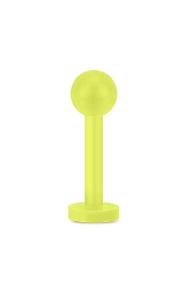 Style 4 16G Bioflex Acrylic Curved Barbell Horseshoe Lip Eyebrow Rings Piercing Retainer Plastic Fle