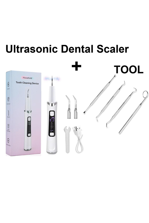 Add tool Ultrasonic Dental Scaler Tartar Remover 5 modes with LED Light Household Teeth Cleaning Too