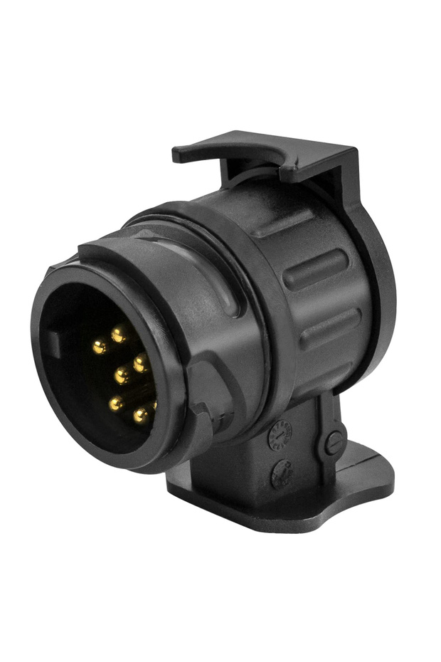1pcs black 13 Pin to 7 Pin Trailer Adaptor Caravan Truck Towbar Car Towing Plug Adapter 12V Waterpro