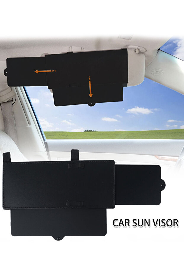 black Sun Visor Extender For Car,Car Side Window Sunshade Extension Board Anti Glare Sun Visor Exten