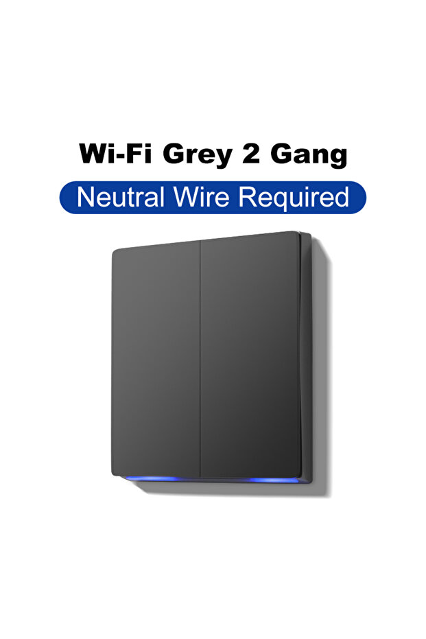 WiFi Grey 2 Gang GIRIER Tuya Smart ZigBee Wall Switch WiFi Smart Button Light Switch 1/2/3/4 Gang No