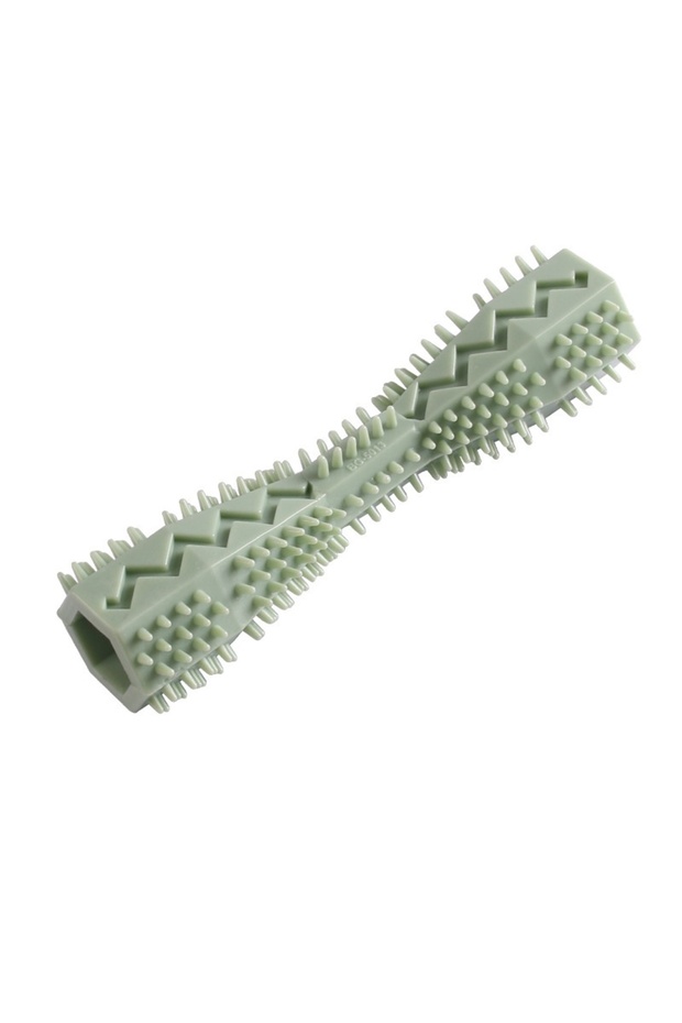 Green Dog Teething Toy Chew Stick Bite Resistant Fun Leak Proof Food Toy Pet Teether Cleaner Stick