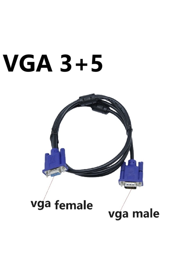 1.5m VGA male to female 15 Pin 3+5 Male to Female Cable for Computer Monitor TV LCD Monitor Projecto