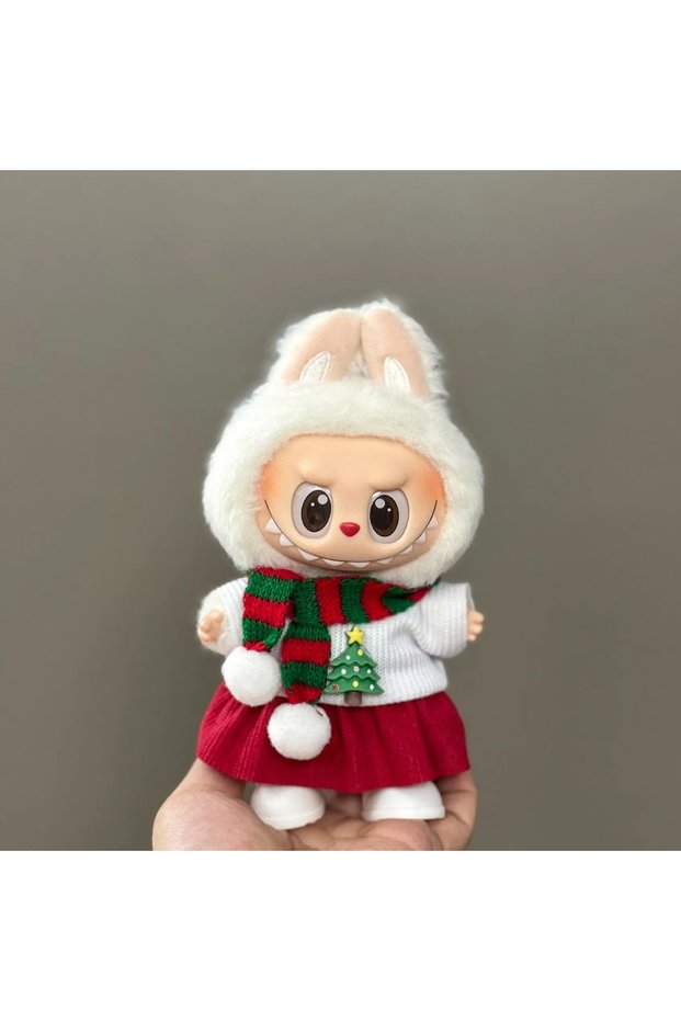 no doll no shoes 08 Labubu Accessories Clothes Suitable For V1 V2 V3 Labubu Christmas Deer Set Labu