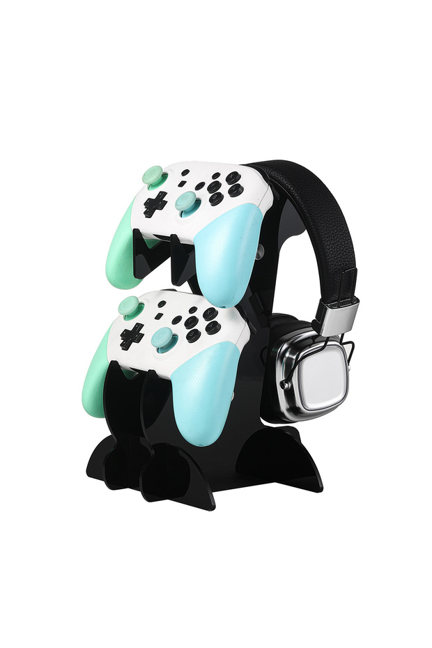 black Suitable for PS5/PS4/Switch universal handle/headphone double-layer stand