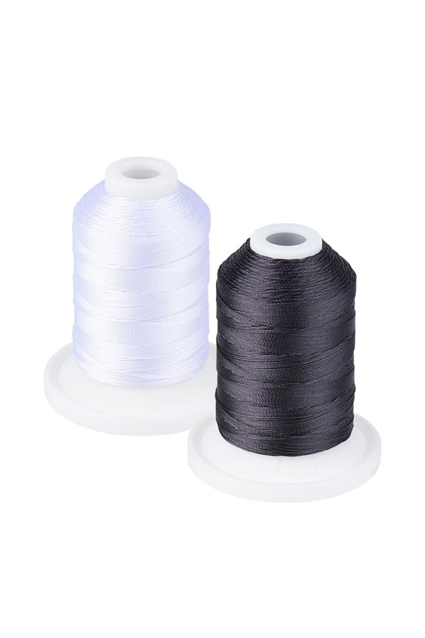 Black and White Simthread UV Resistant 250yards 100% Polyester Bonded Thread Tex 69 (12wt)