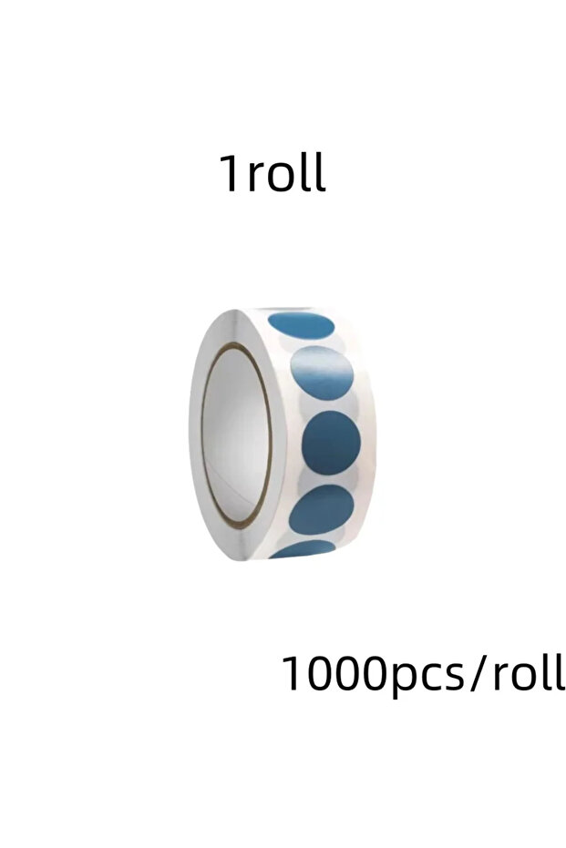 Light blue-1000pcs r 1000 PCS Color Dot Label Sticker Classification Mark Coated Paper Sticker Roll