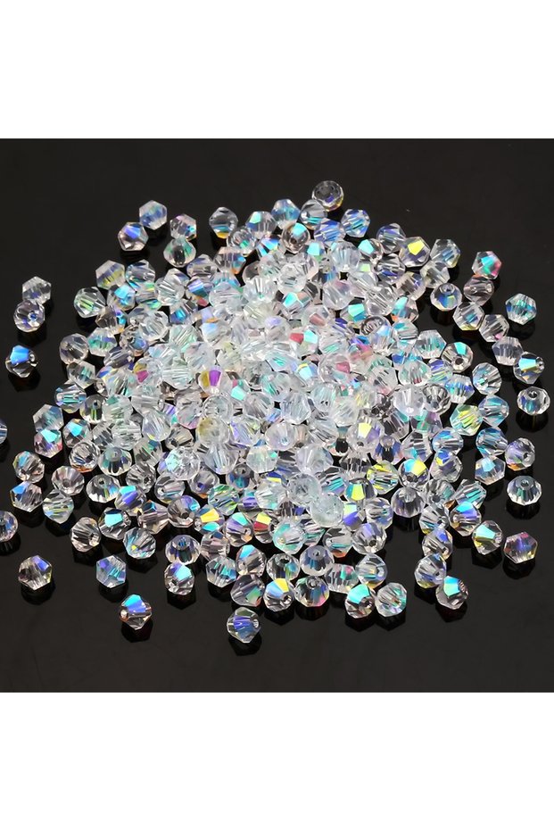 8mm 38pcs BanAB Faceted Glass Crystal Bicone Beads Loose Spacer for DIY Handmade Jewelry 2mm 3mm 4mm