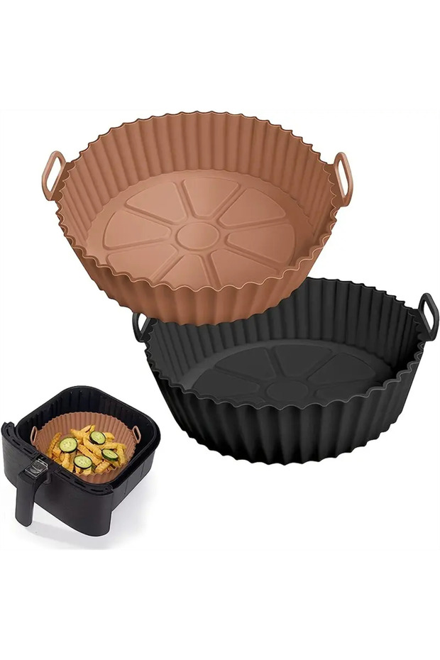 2pack Silicone Air Fryer Liner, Reusable Round Liners for Tower,BPA-Free Non-Stick Silicone Air Frye