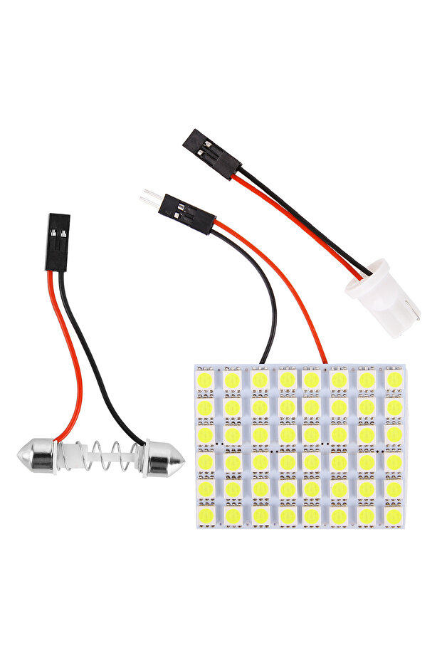 48 LED 5050 T10 5050 3030 LED Interior Panel White Light Reading Lamp Universal Car Trunk Roof Dome