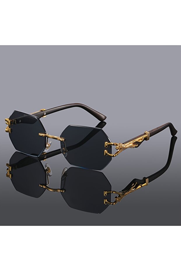 Black New style Geometric Leopard Print Sport Glasses For Women, Lightweight & Durable Composite Fra