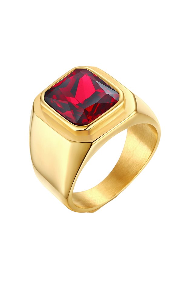 10 B Vnox Retro Niche Rings For Men, Stainless Steel Art Carved Gemstone Inlaid Rings, Hip Hop Male