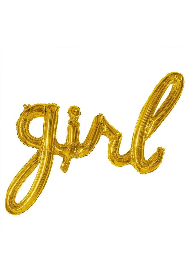 Girl Gold Foil Balloon - Baby Child Party Celebration Set