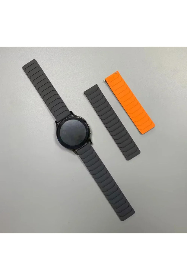 1PCS 20MM Grey Orange 20/22mm Magnetic Strap For Huami BIP 6 5 UNITY Silicone Loop Band GTR 4/3/3 P