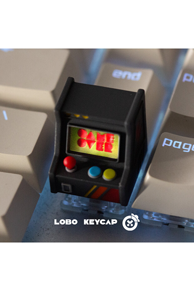 arcade Original Retro Game Console Translucent Keycaps Arcade Mechanical Keyboard Accessory Kawaii E