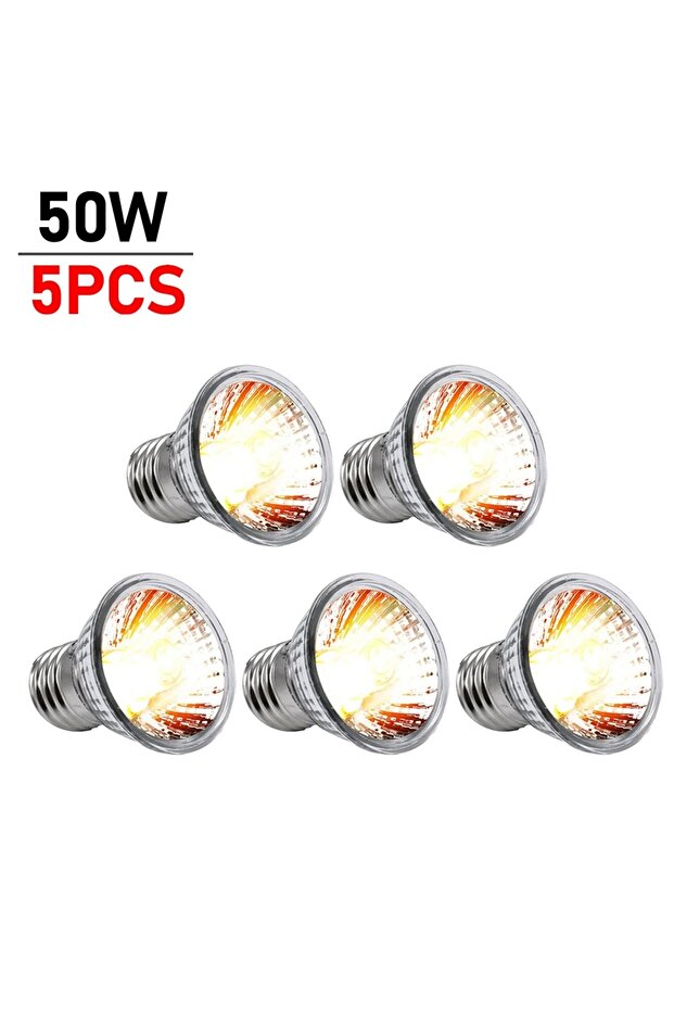 5Pcs 50w light bulb 1/2/5/10PCS UVA +UVB Reptile Heating Light Bulb 25/50/75W Snake Turtle Pet Full
