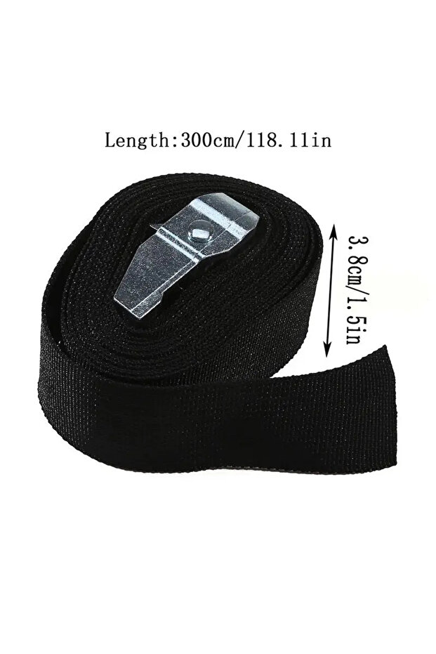 black 3.8cmx3m 1pcs Rope Strong Ratchet Belt Black Buckle Tie-Down Belt Cargo Straps for Car Motorcy