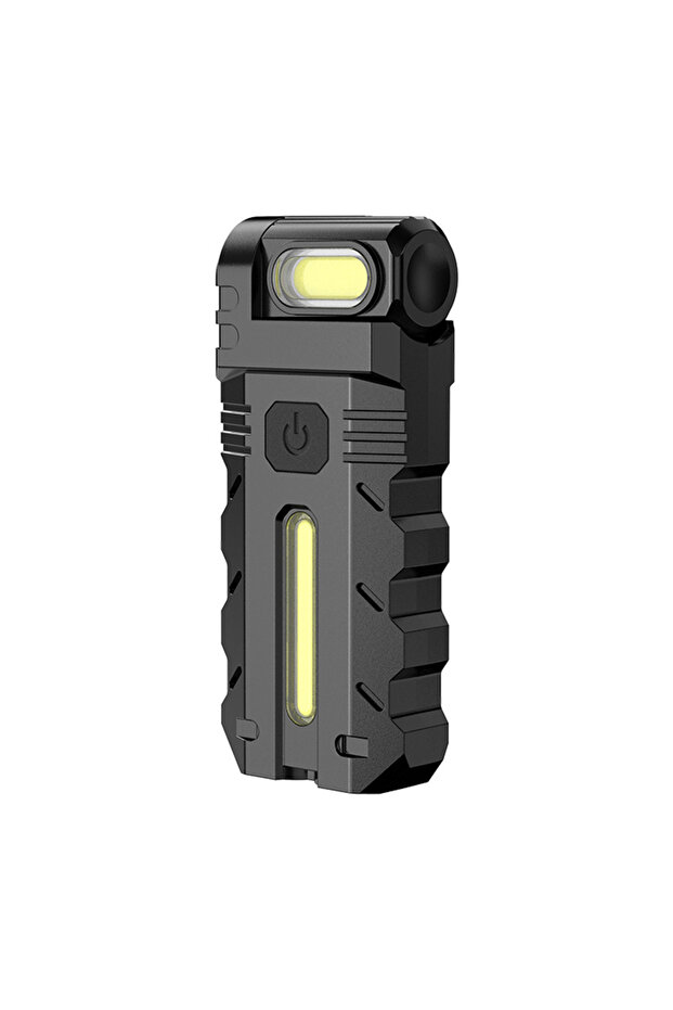 APWIKOGER black Magnetic LED Flashlight 180 Degree Rotating Head Mini Flashlight Waterproof Compact