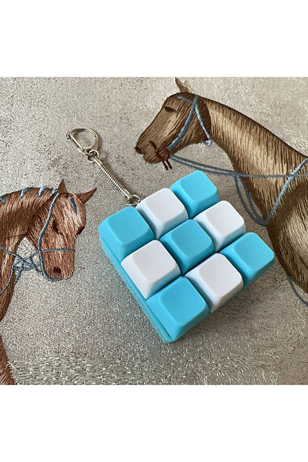 A1 9 Keys Mechanical Keyboard Axis Tester Button Keycap Keychain Keyboard Keychain Toy Finger Keyboa