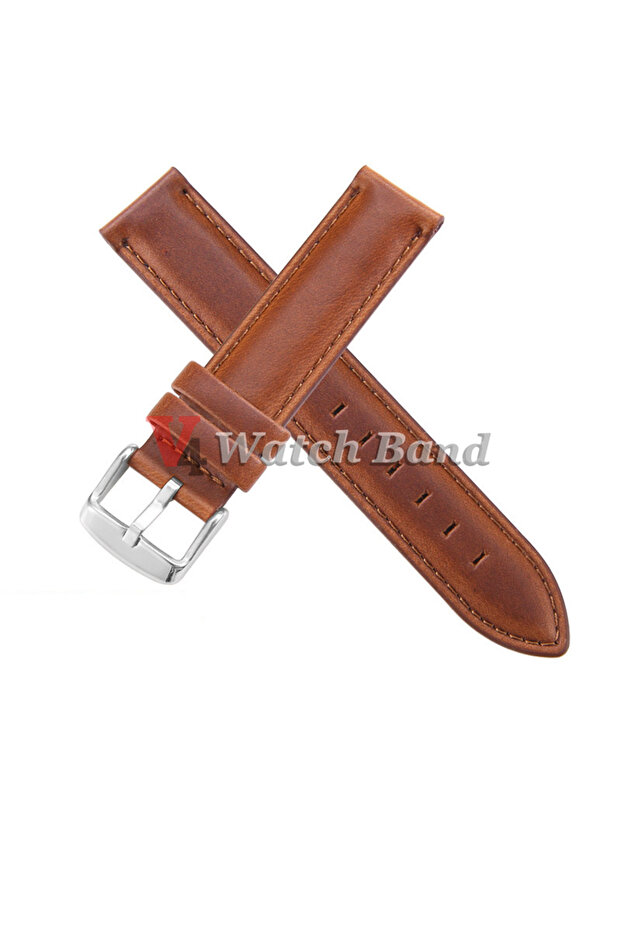 18mm Brown-Silver Universal Leather Strap for DW Daniel Wellington Watch Band 12/13/14/17/18/19/20/2