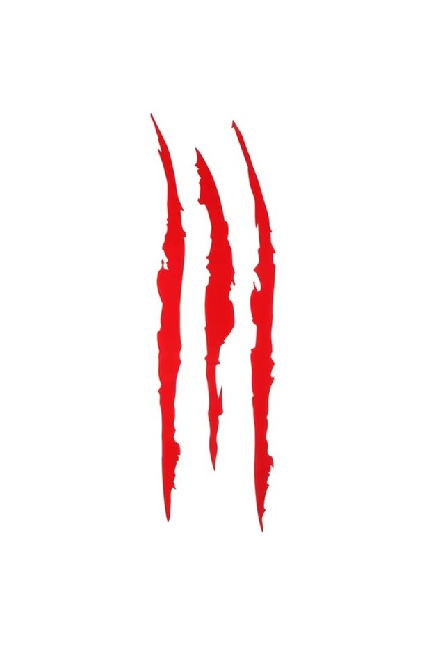 Red Auto Car Sticker Reflective Monster Claw Marks Scratch Stripe Auto Headlight Decal Dinosaur Rapt