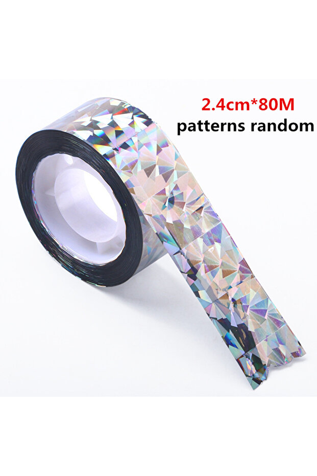2.4cmX80M 80M / 50M Bird Repellent Scare Tape Flashing Reflective Anti Bird Tape Double-sided Bird R