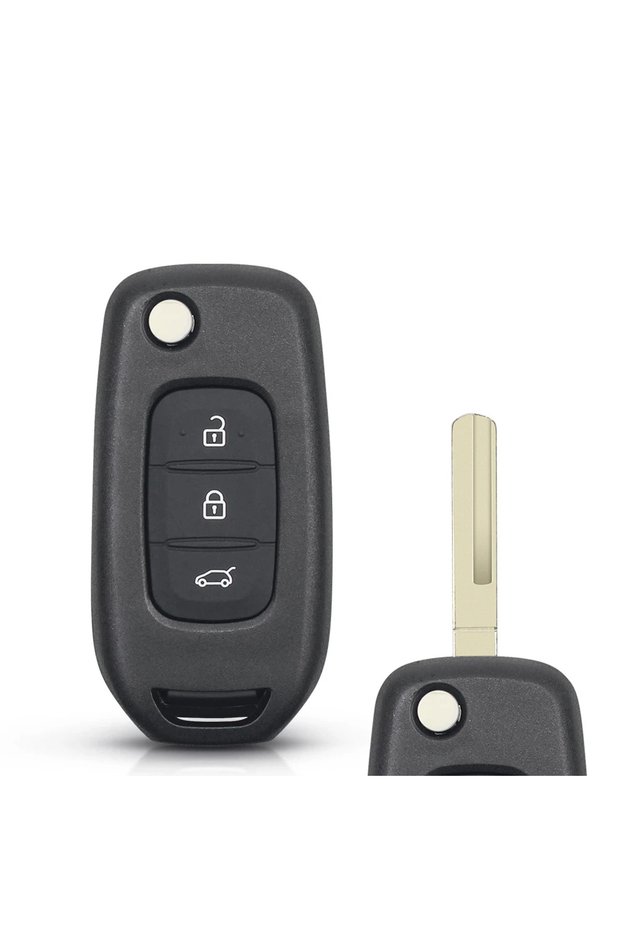 Model 1 KEYYOU Car Flip Key Case Shell For Renault Kwid 2023 Kadjar Captur Megane Sandero Stepway Lo