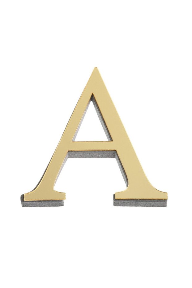 A 10CM 26 English Letters Wall Sticker 3D Mirror Acrylic Gold Wall Sticker Decals Self-Adhesive Hom.