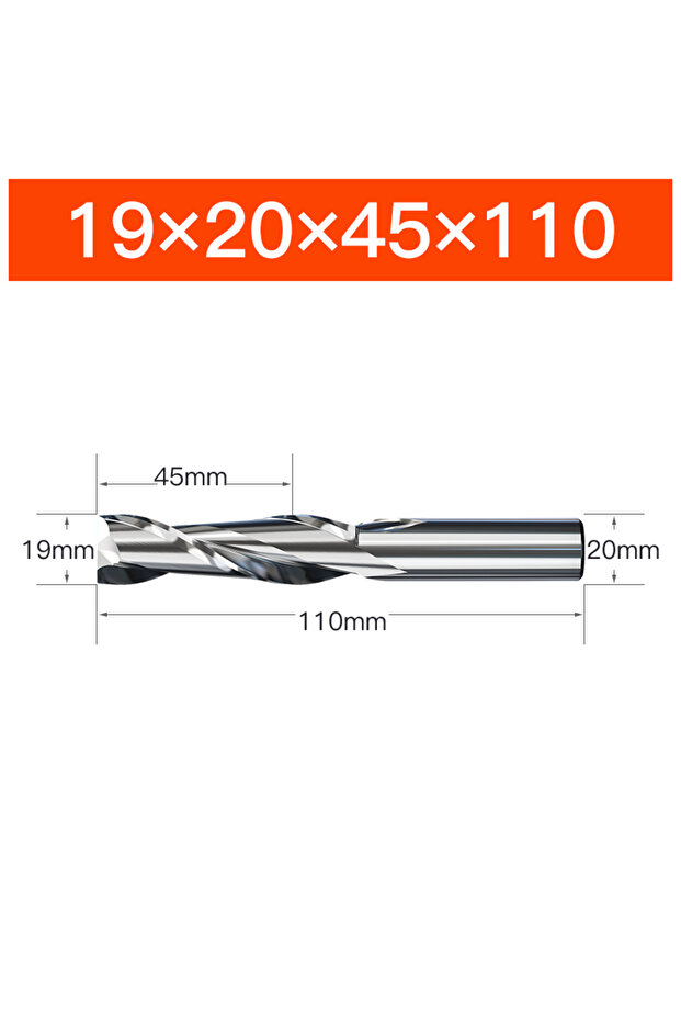 2011091172 HUHAO 4 6 8 20mm HRC65 Milling Cutter HSS M2 End Mill Carbide 2 Flutes Spiral Router Bit