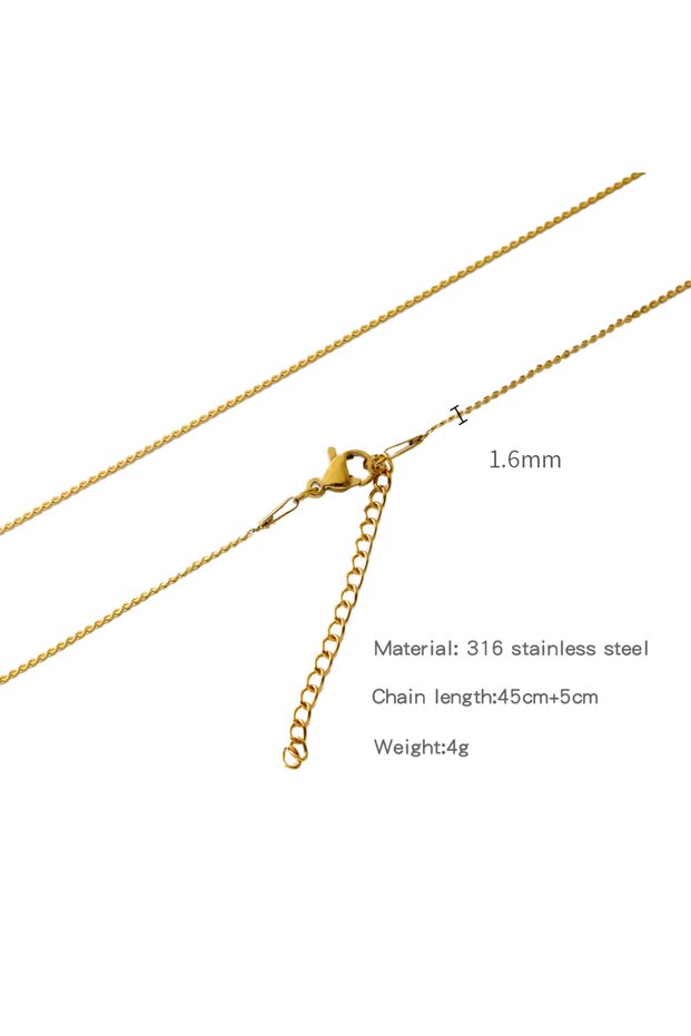 HC0030G1645 HIYEE Stainless Steel Snake Ball Stick O Shape Beads Rope Link Chain Necklace for Women