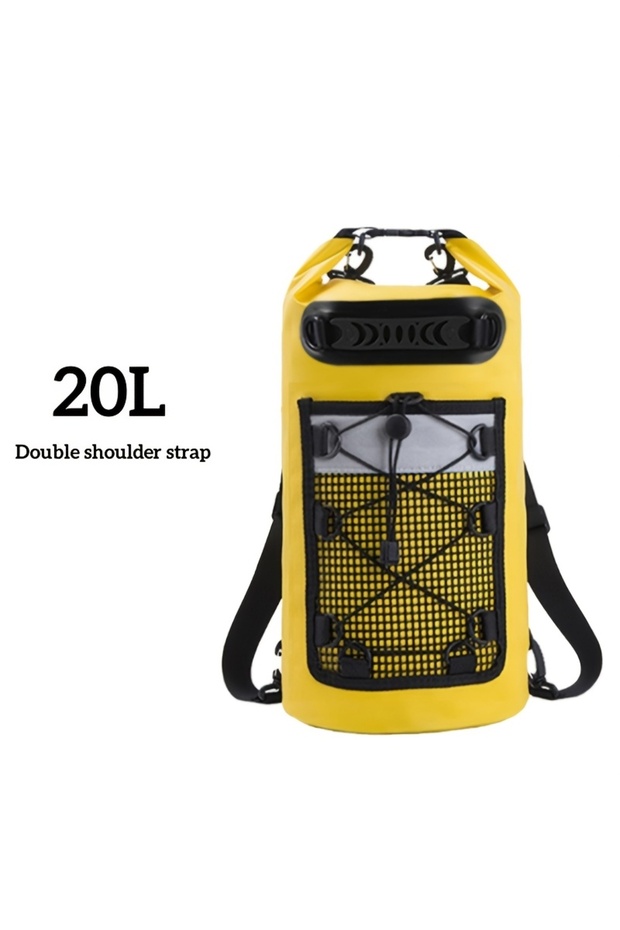 20L Yellow Swimming PVC Pack Dry Bag Backpack for Women Men 10L 20L Waterproof Shoulder Kayak Trekki