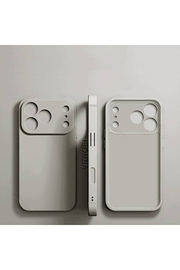 iPhone17 Pro Beige Luxury Lens Protection Case for iPhone 17 11 12 13 14 15 16 Pro Max Soft Bumper C