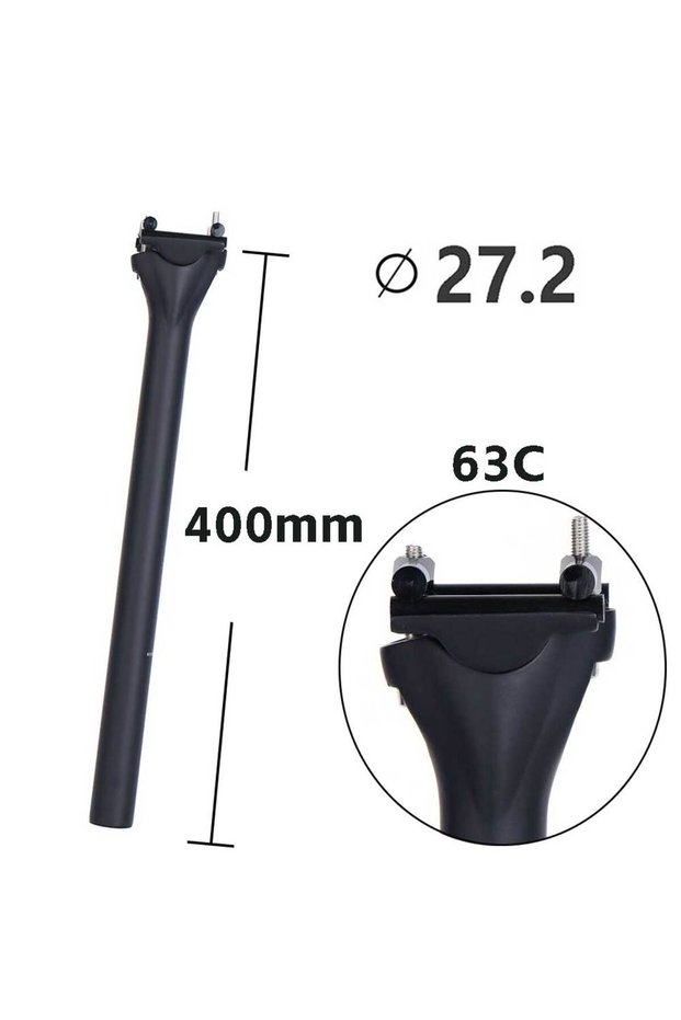 27.2x400mm-63C Elitaone Carbon Seat Post Ultralight 125g MTB/Road Bike Seatpost 27.2/30.9X31.6mm 63C