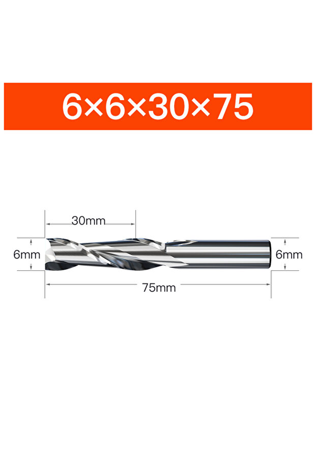 2011091531 HUHAO 4 6 8 20mm HRC65 Milling Cutter HSS M2 End Mill Carbide 2 Flutes Spiral Router Bit