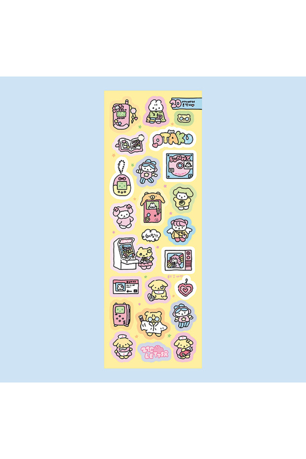 04 Korean Cartoon Cute Kawaii Graffiti Hand Drawn Rabbit Sticker Hand Account Photo Planner Diary Sc