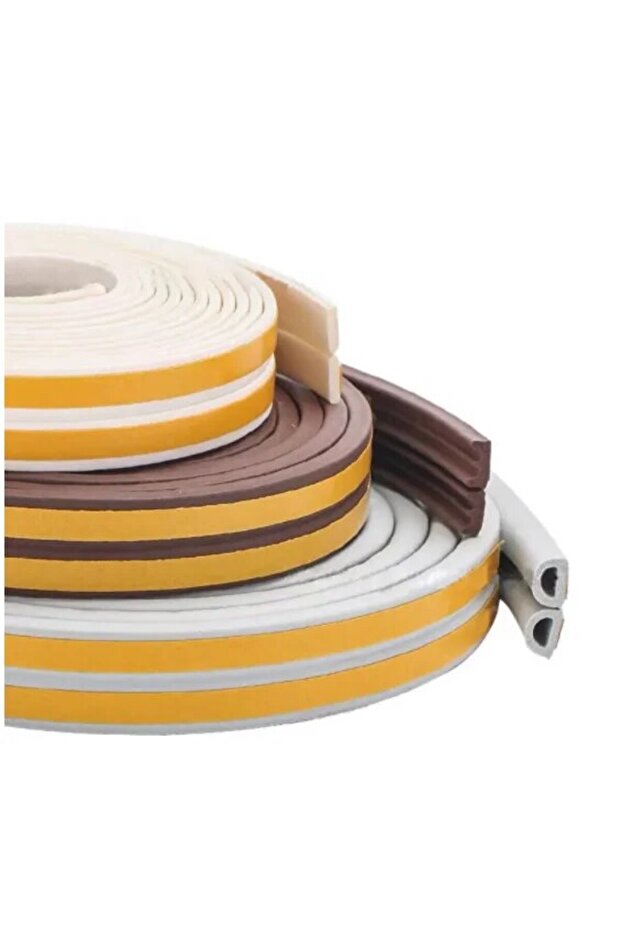9mm 6mm 10m BROWN 1 Roll, Indoor Weather Stripping, Self Adhesive Foam Window Seal Strip For Doors A