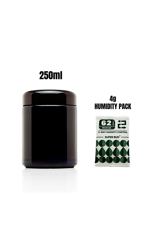 250ml 1/2 Oz 250ml, 1 Oz 500ml 1L Airtight Container Smell Proof Ultraviolet Glass Jar with 2 Way Hu