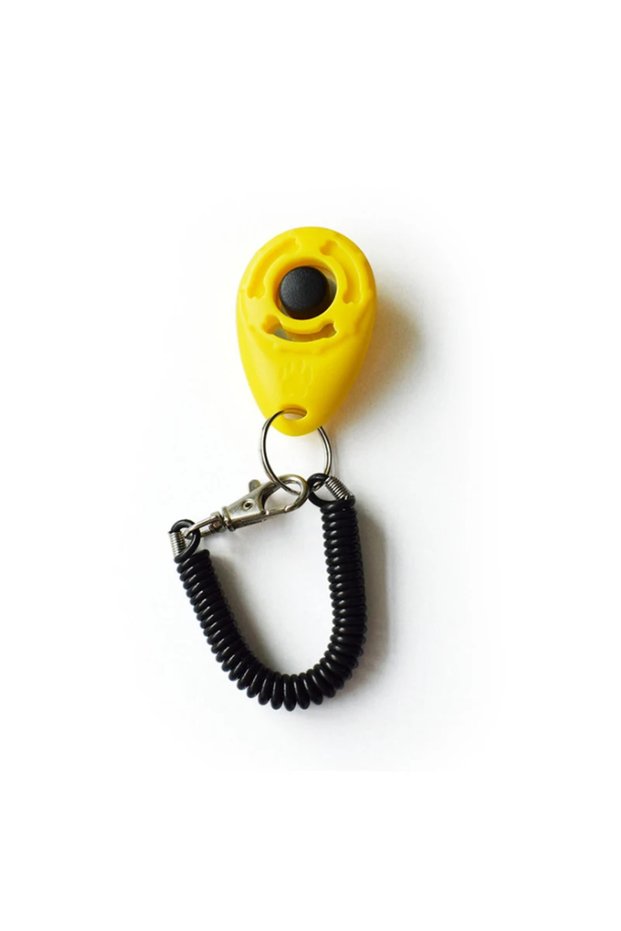 lemon yellow Dog Training Clicker Pet Cat Plastic New Dogs Click Trainer Aid Tools Adjustable Wrist