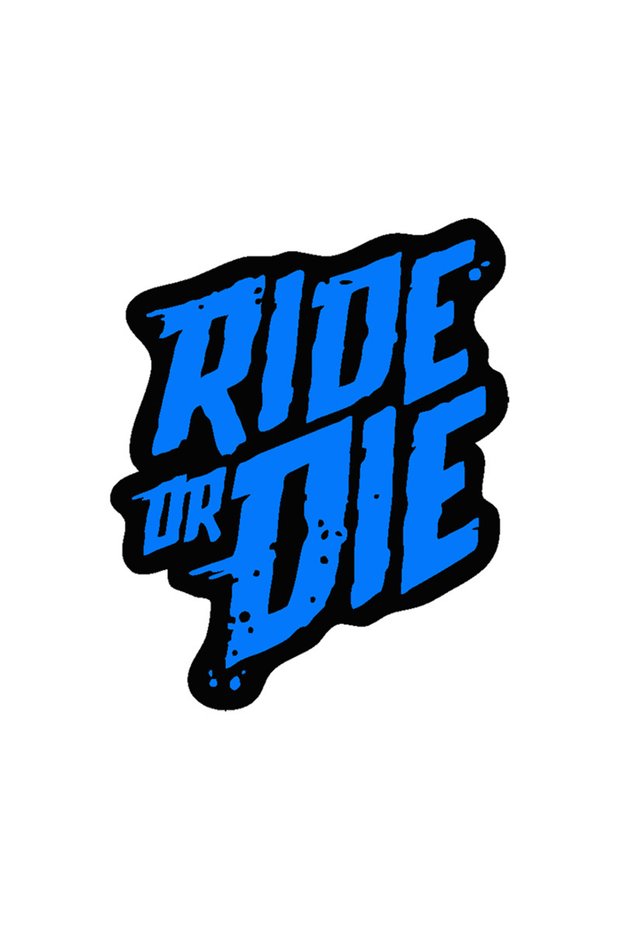 4x5CM Blue Ride or Die Bicycle Frame Stickers DIY Mountain Bike Mtb Stickers Top Tube Waterproof Vin