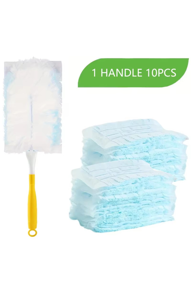 1 حزمة تحتوي على 10 قطع من فرش التنظيف القابلة للاستخدام مرة واحدة لـ Swiffer، خالية من الوبر وتنظيف كهروستاتيكي