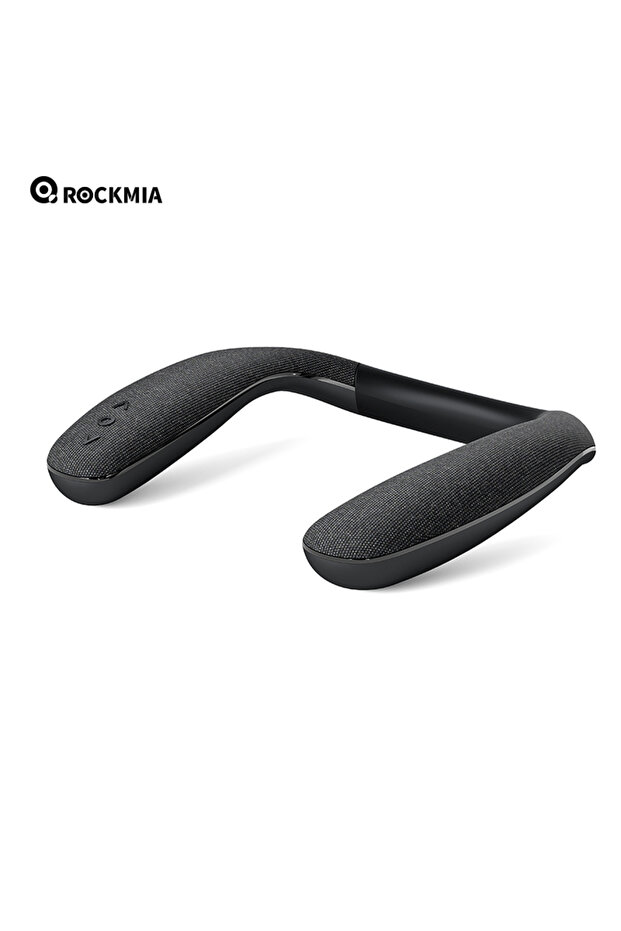 black Rockmia Brand Neckband Bluetooth Speaker EBS-908 Gray 6w BT 5.0 Wireless Stereo Boom for House