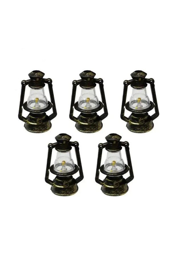 5pcs 5pcs Retro Miniature Oil Lamp Ornaments Fairy Garden AccessoriesHome Decoration Scale Mini Kero